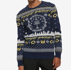 Boxlunch Sweater Mens XL The Lord of The Rings Christmas Pullover Winter Jumper 